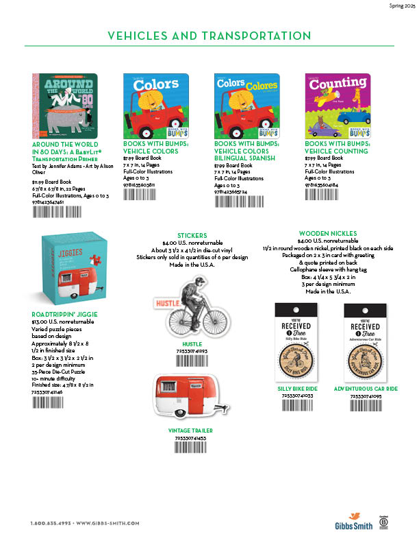 Vehicles and Transportation page
